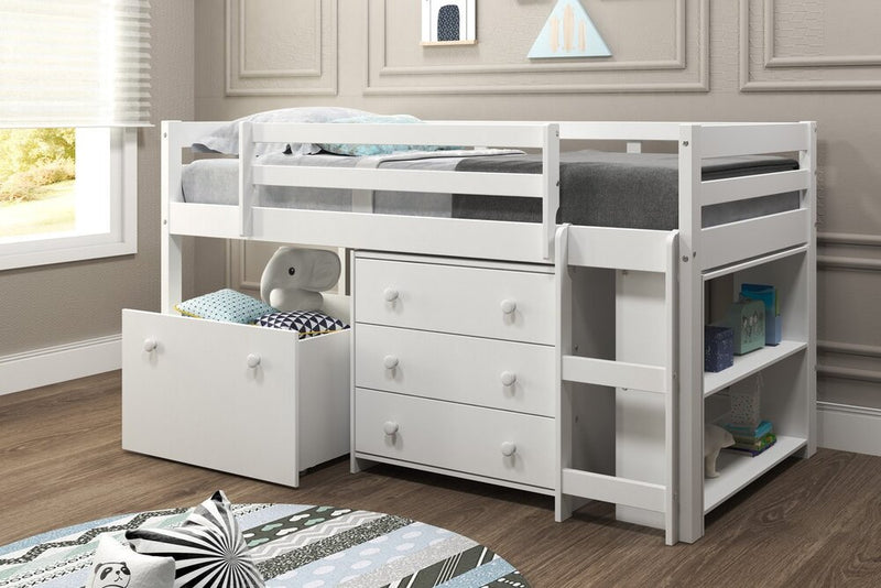 Mini Loft Bed with Case Goods