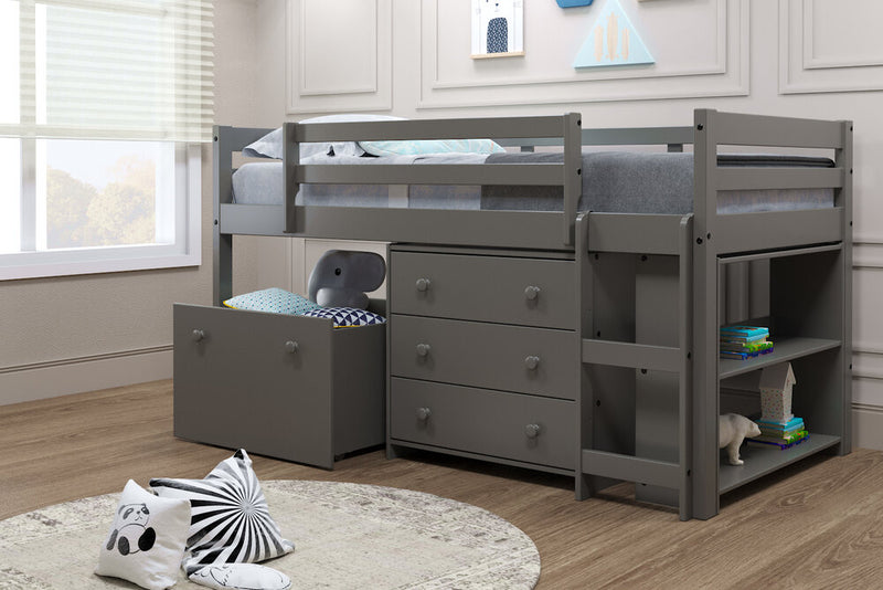 Mini Loft Bed with Case Goods
